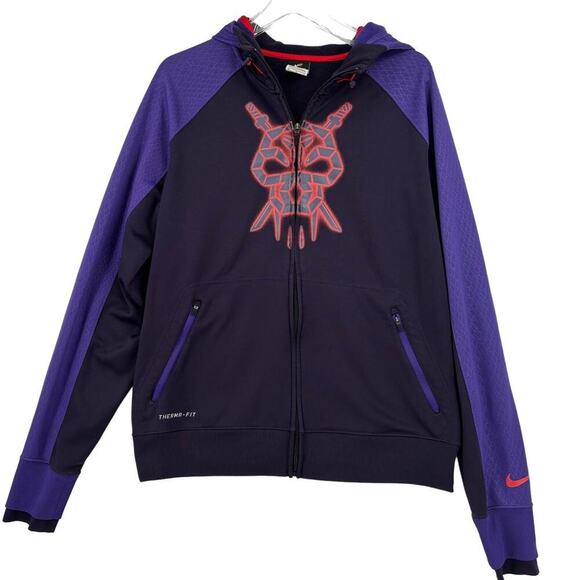 Nike Jacket Kobe Bryant Mamba Mens Size M Purple Hooded Full Zip Hoodie - Picture 1 of 11